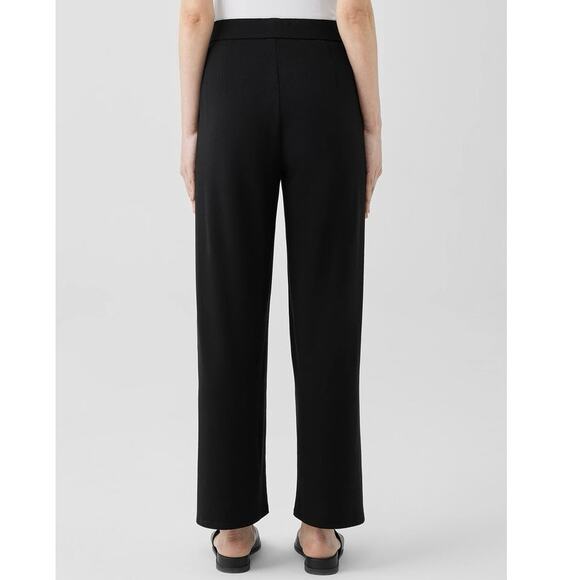 Eileen Fisher System Black Stretch Jersey Knit Straight Leg Pant Size Small - Picture 14 of 14
